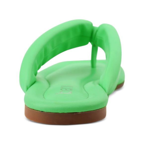 BAR III Womens Green Padded Cloverr Square Toe Slip On Thong Sandals 7 M - Picture 2 of 4